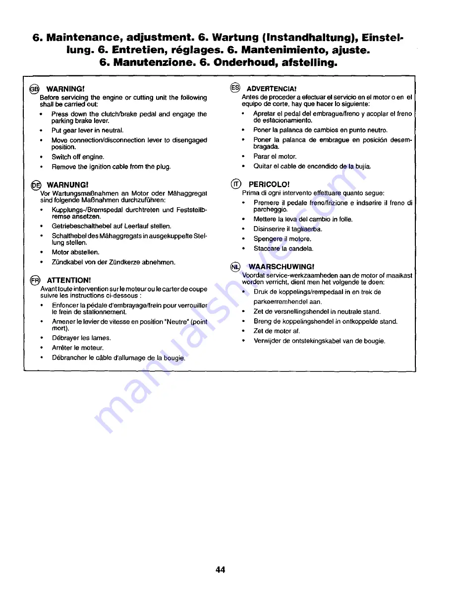 Craftsman 27715 Instruction Manual Download Page 44