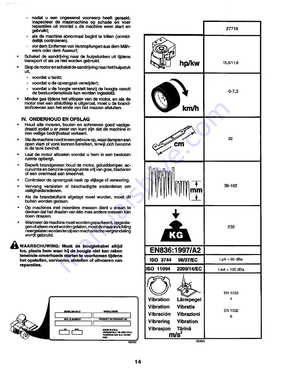 Craftsman 27718 Instruction Manual Download Page 14