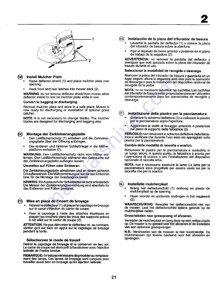 Craftsman 27723 Instruction Manual Download Page 21