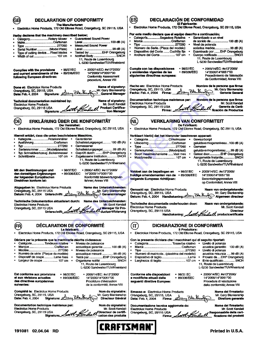 Craftsman 27726 Instruction Manual Download Page 88