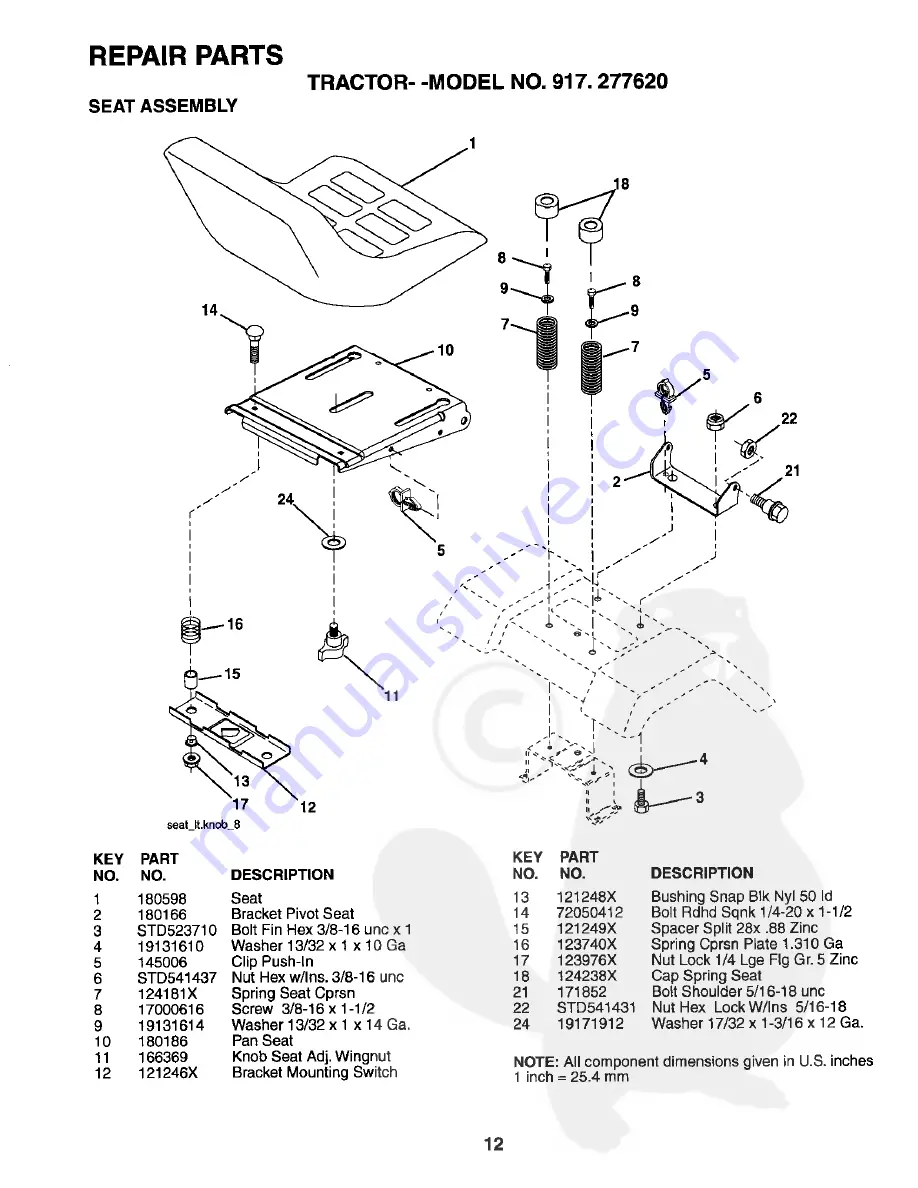 Craftsman 277620 Скачать руководство пользователя страница 12