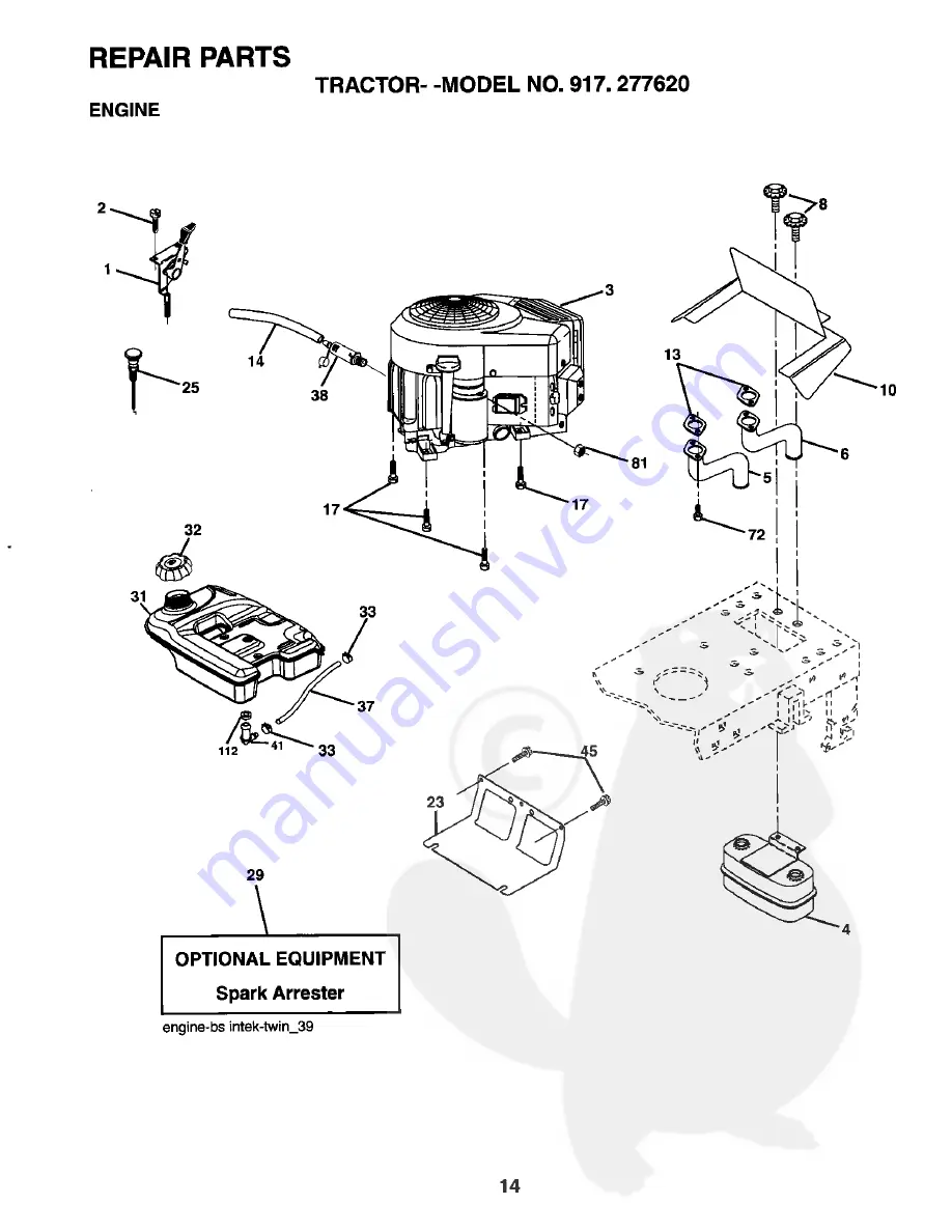 Craftsman 277620 Скачать руководство пользователя страница 14