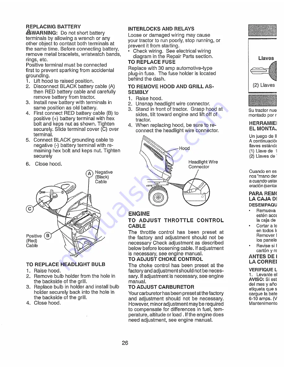 Craftsman 28928 - YT 4000 24hp 46