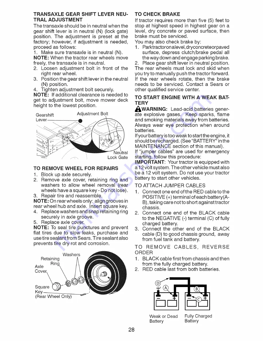 Craftsman 28945 - GT 5000 26 HP/54