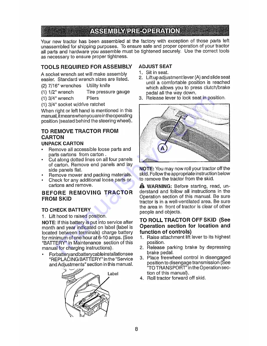 Craftsman 28948 Operator'S Manual Download Page 8