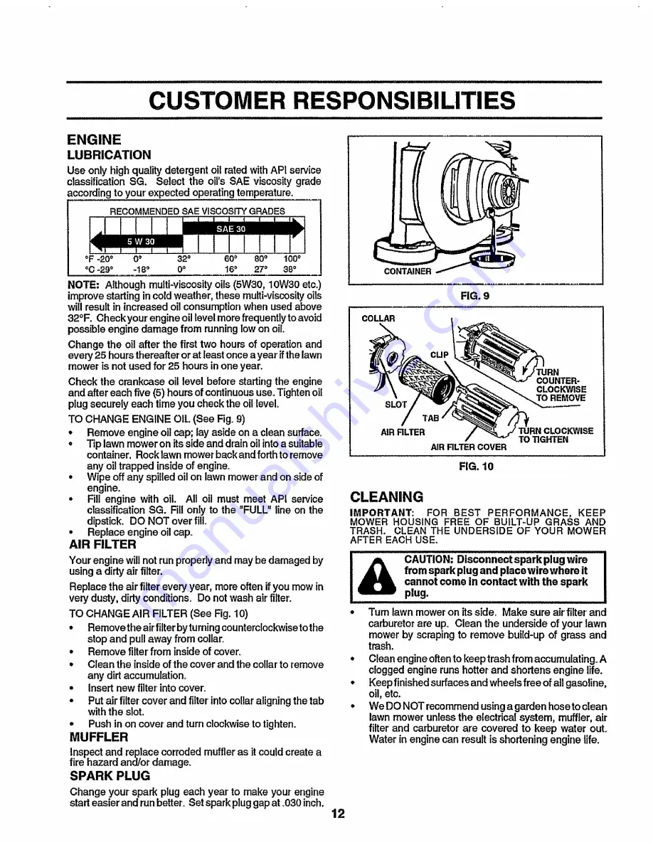 Craftsman 2One 917.380250 Owner'S Manual Download Page 12