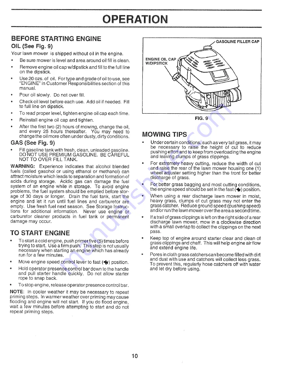 Craftsman 3-ONE CONVERTIBLE 917.37459 Скачать руководство пользователя страница 10