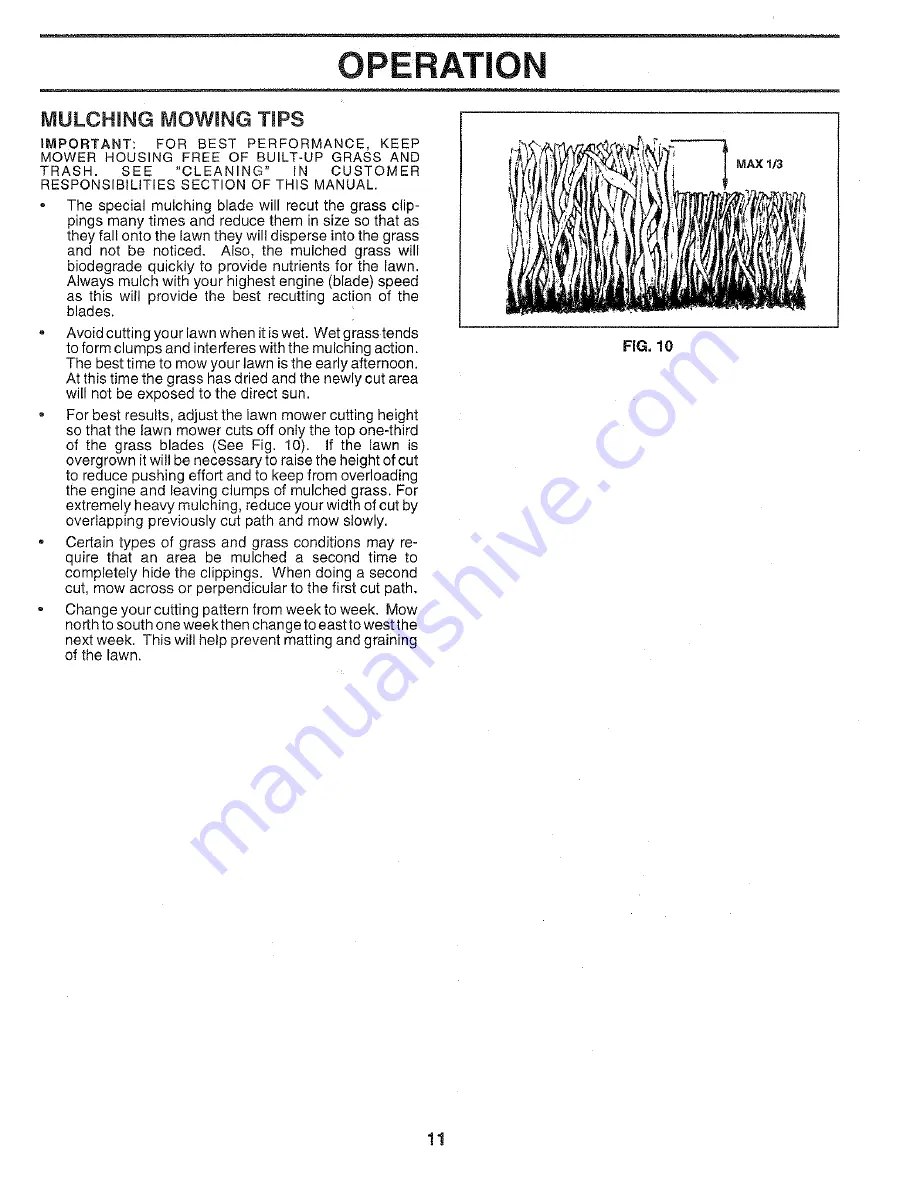 Craftsman 3-ONE CONVERTIBLE 917.37459 Owner'S Manual Download Page 11