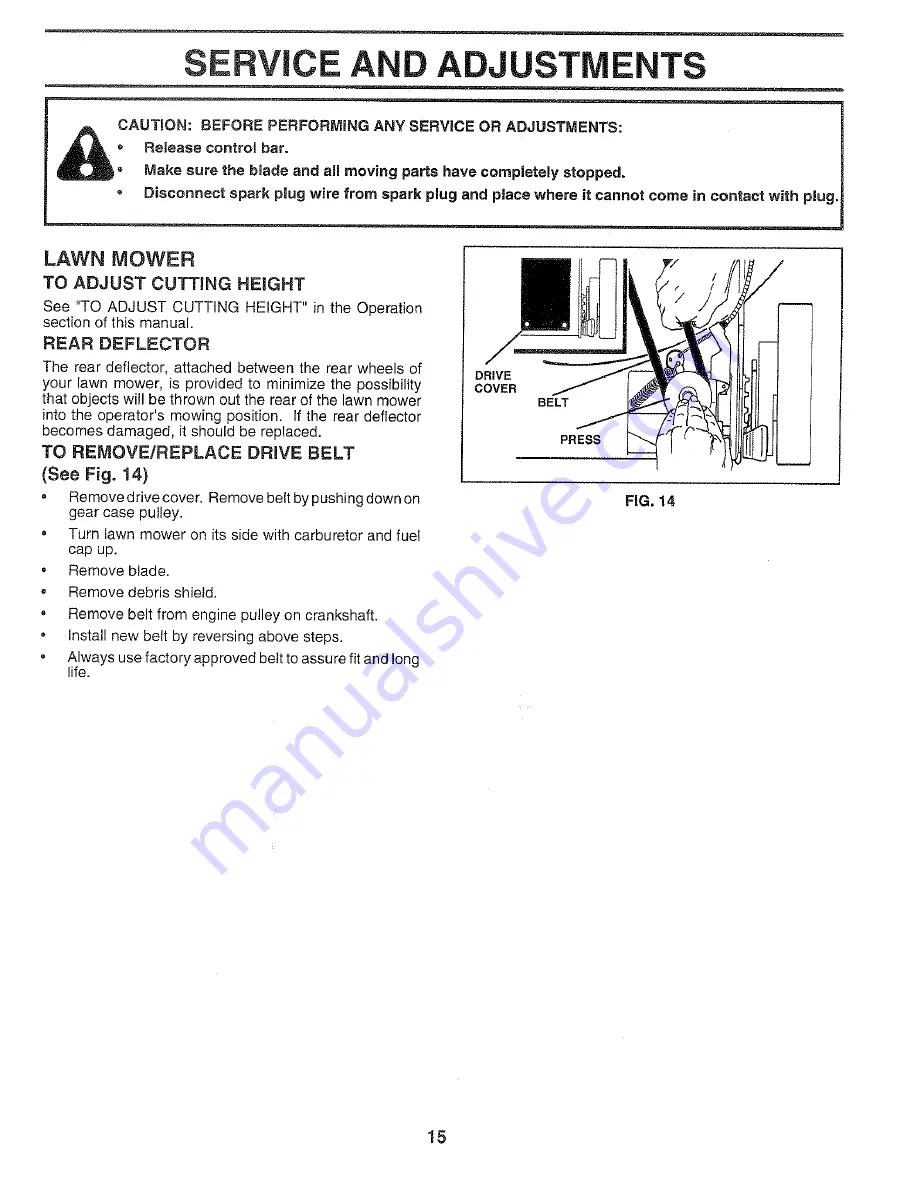 Craftsman 3-ONE CONVERTIBLE 917.37459 Owner'S Manual Download Page 15