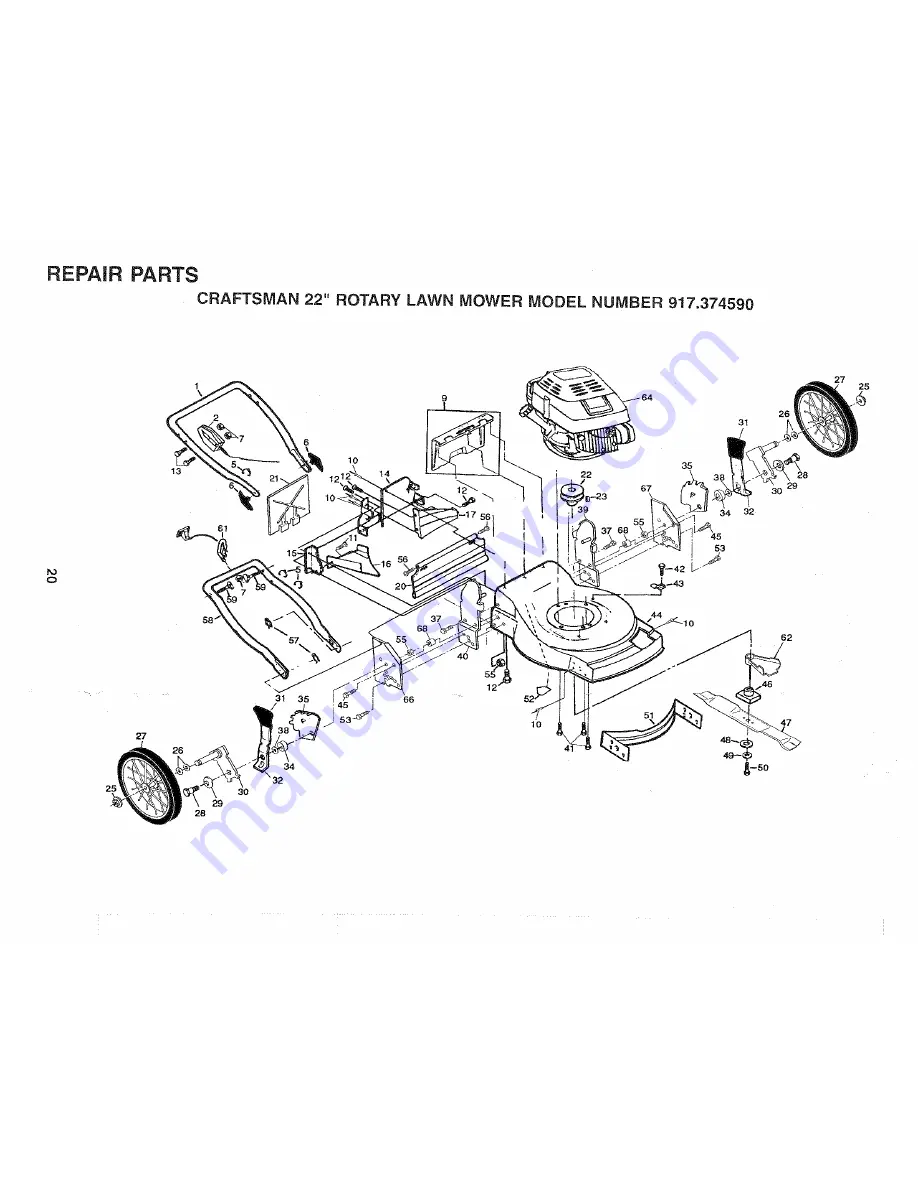 Craftsman 3-ONE CONVERTIBLE 917.37459 Owner'S Manual Download Page 20