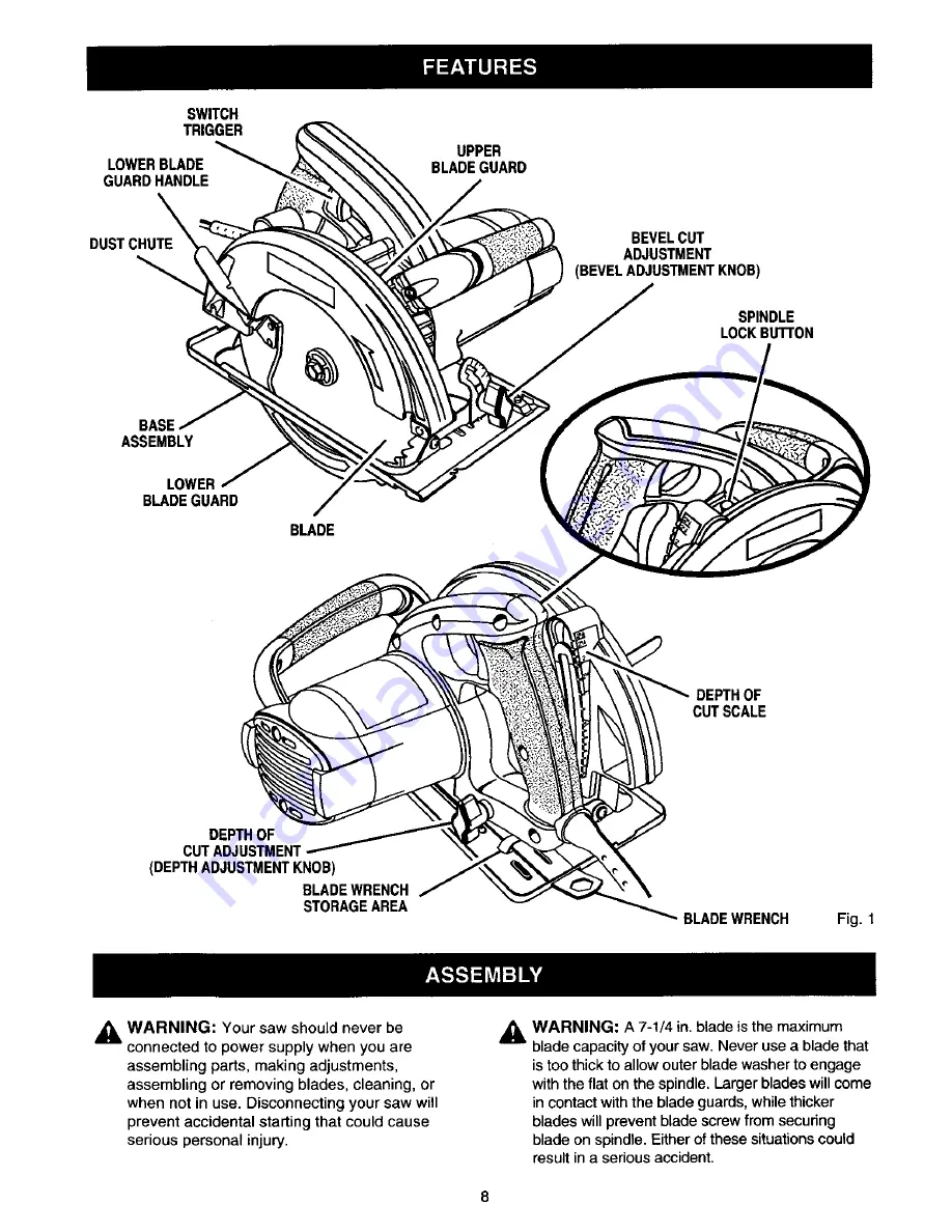 Craftsman 315.108420 Owner'S Manual Download Page 8