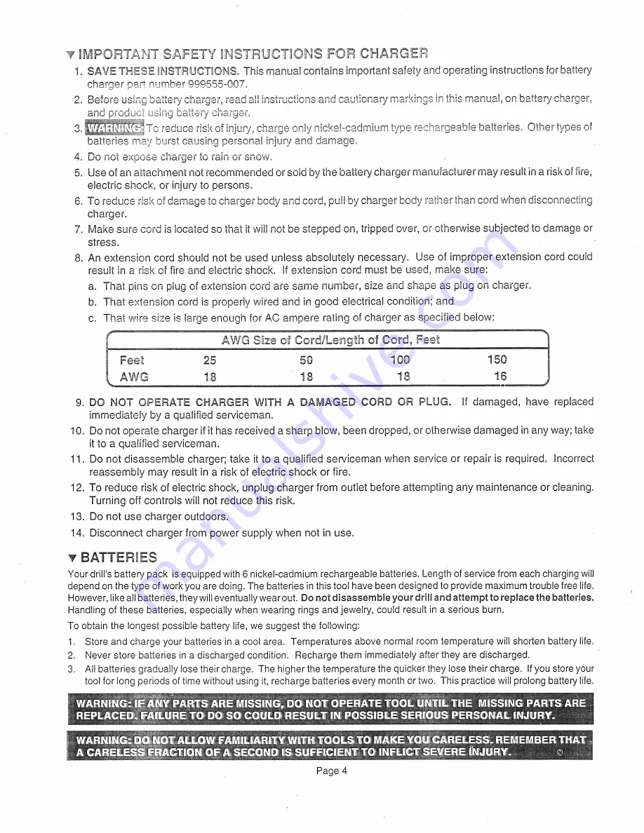 Craftsman 315.111670 Owner'S Manual Download Page 4