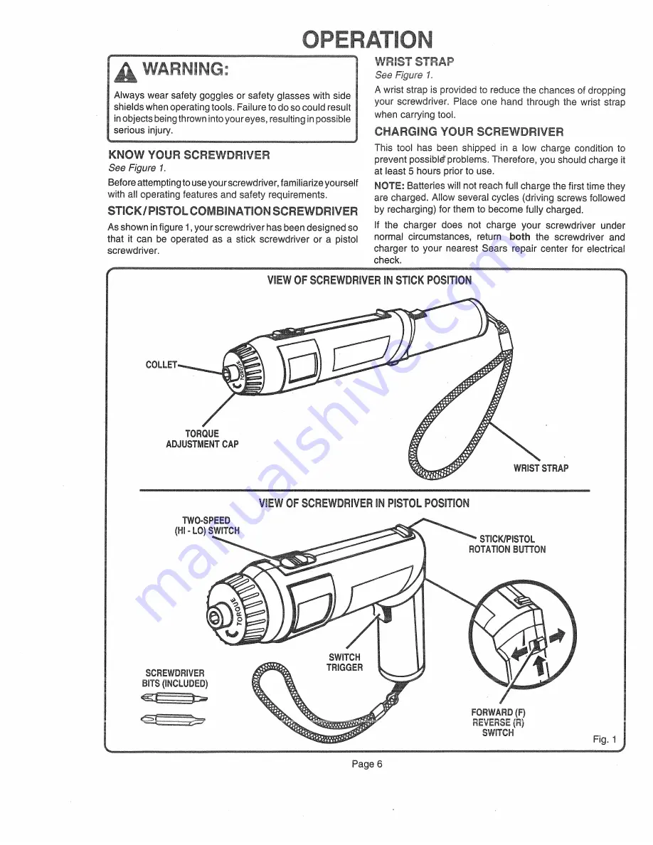 Craftsman 315.111690 Скачать руководство пользователя страница 6