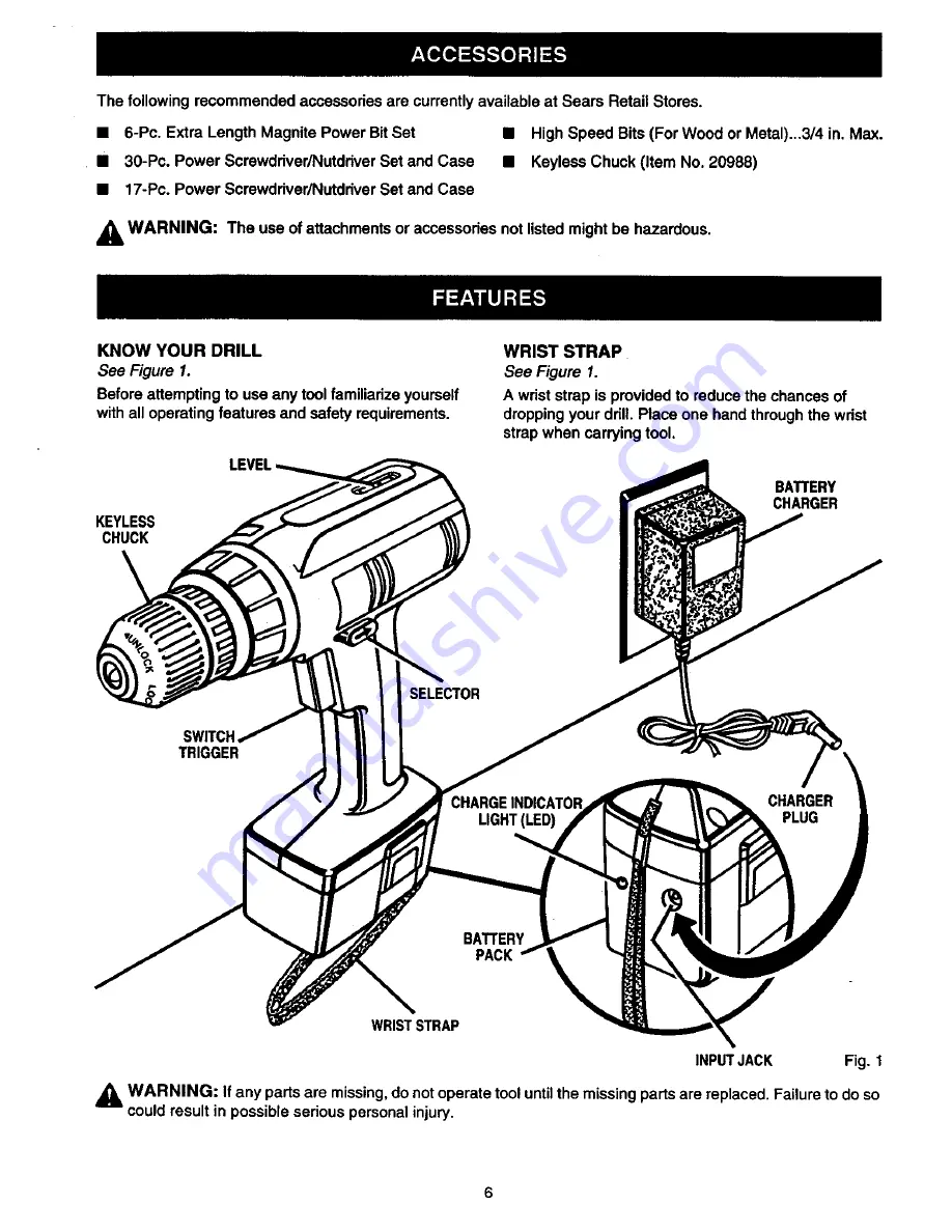 Craftsman 315.111920 Скачать руководство пользователя страница 6