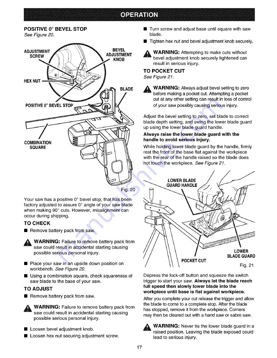 Craftsman 315.113082 Operator'S Manual Download Page 17