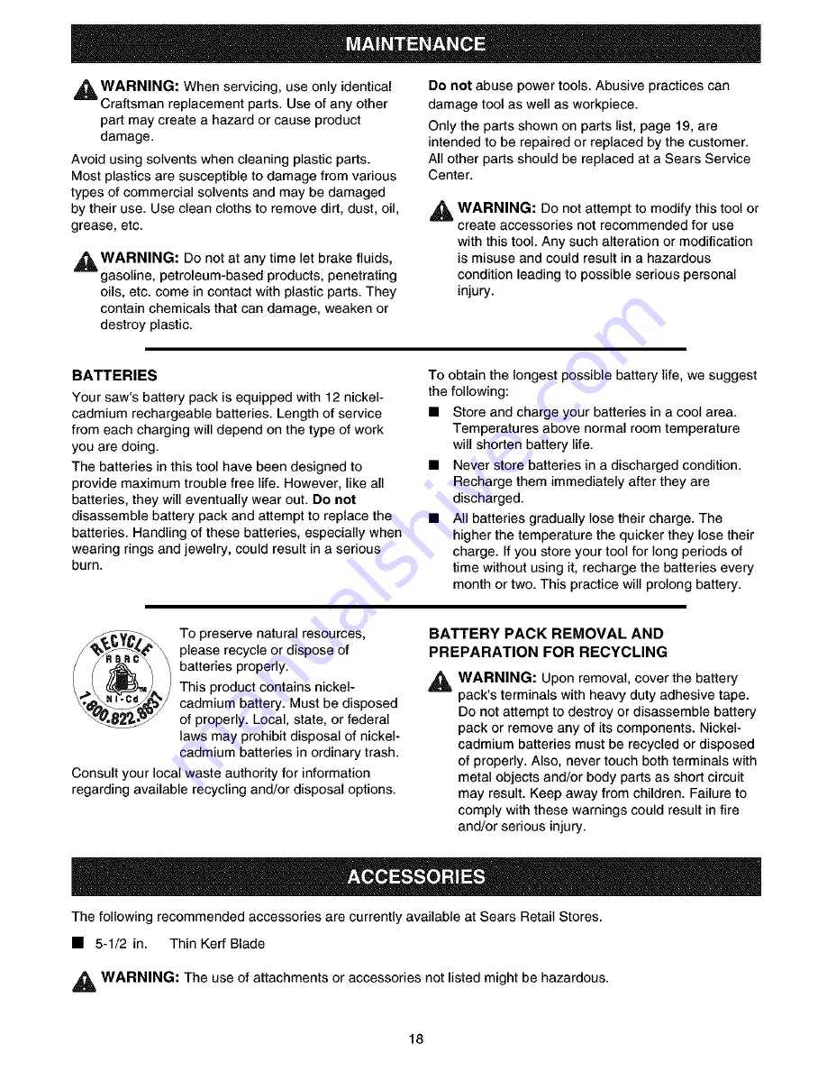 Craftsman 315.113082 Operator'S Manual Download Page 18