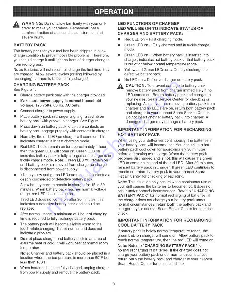 Craftsman 315.114480 Operator'S Manual Download Page 9