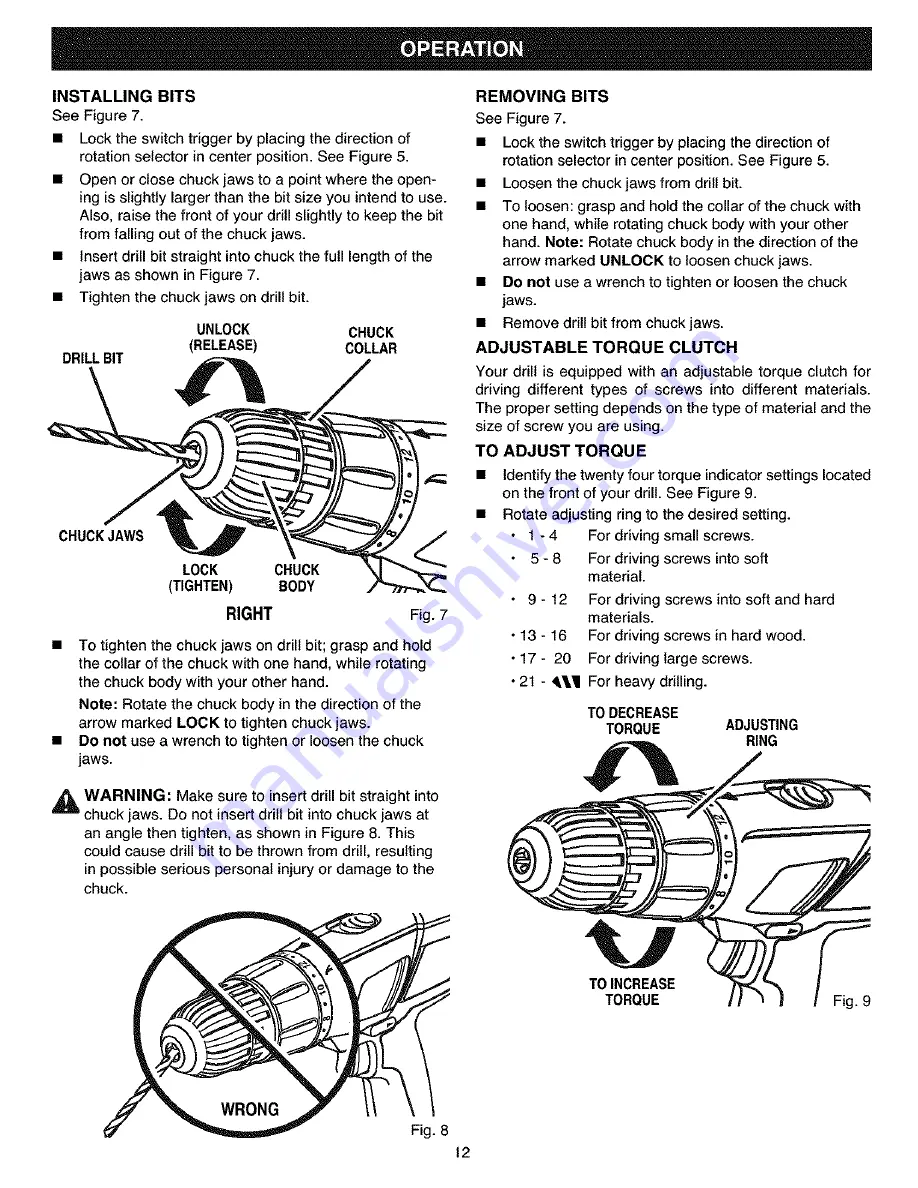 Craftsman 315.114610 Скачать руководство пользователя страница 12