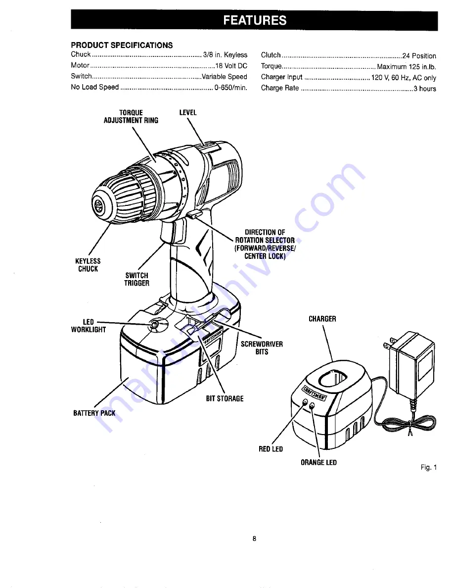 Craftsman 315.115370 Operator'S Manual Download Page 8