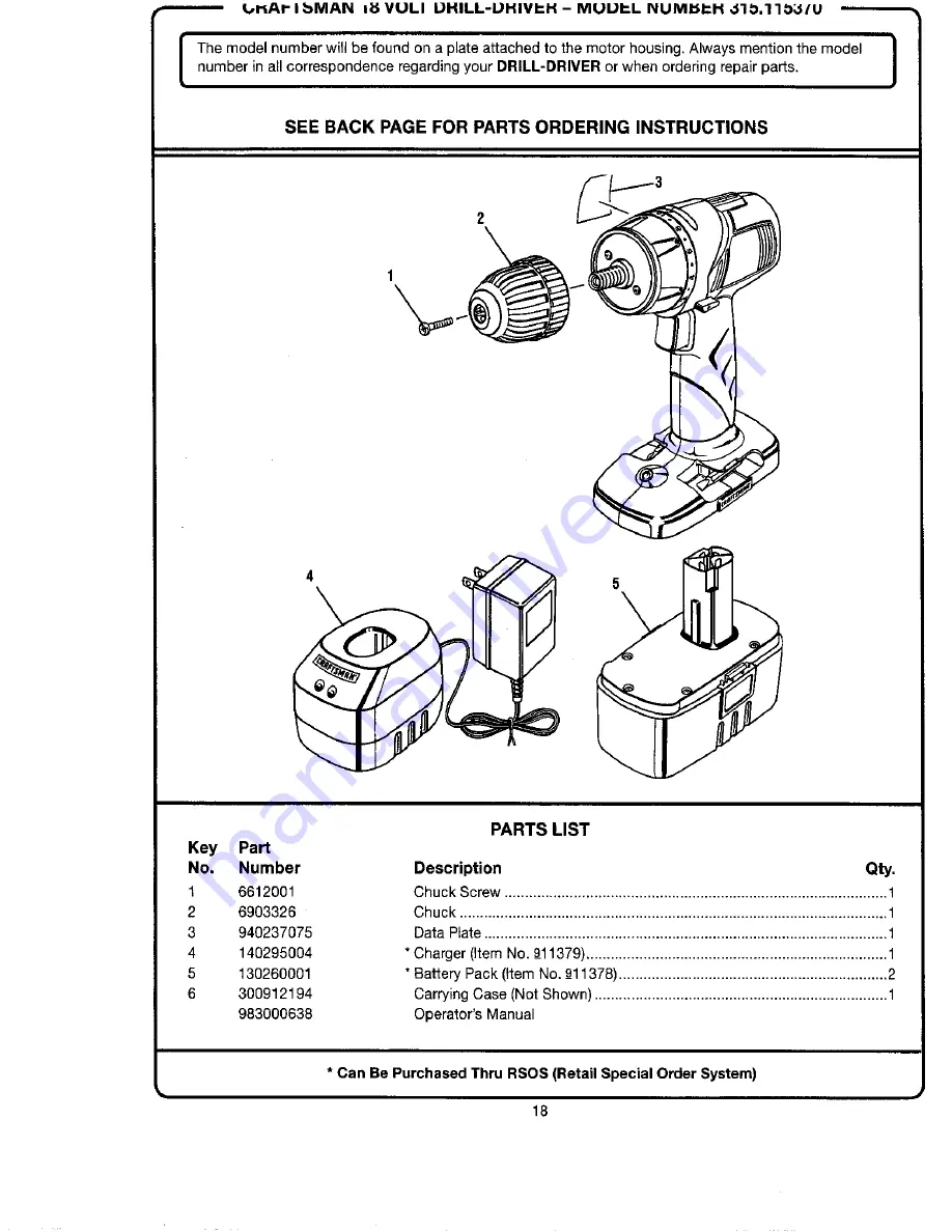 Craftsman 315.115370 Operator'S Manual Download Page 18