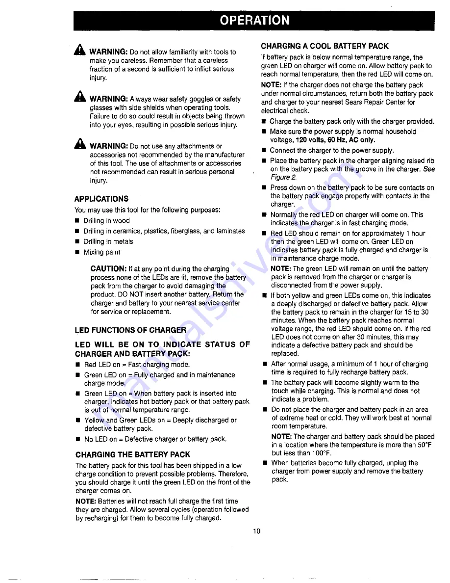 Craftsman 315.115410 Operator'S Manual Download Page 10