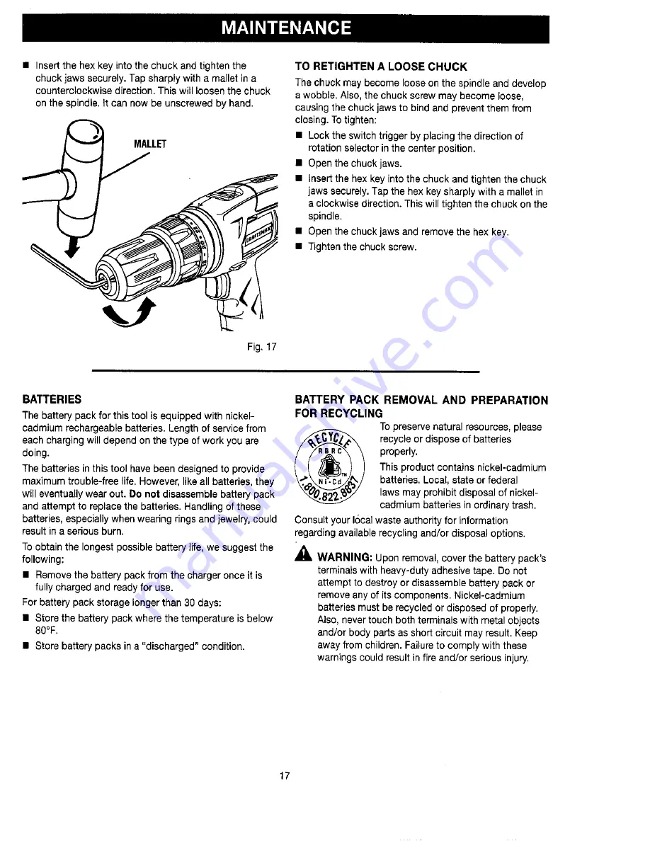 Craftsman 315.115410 Скачать руководство пользователя страница 17