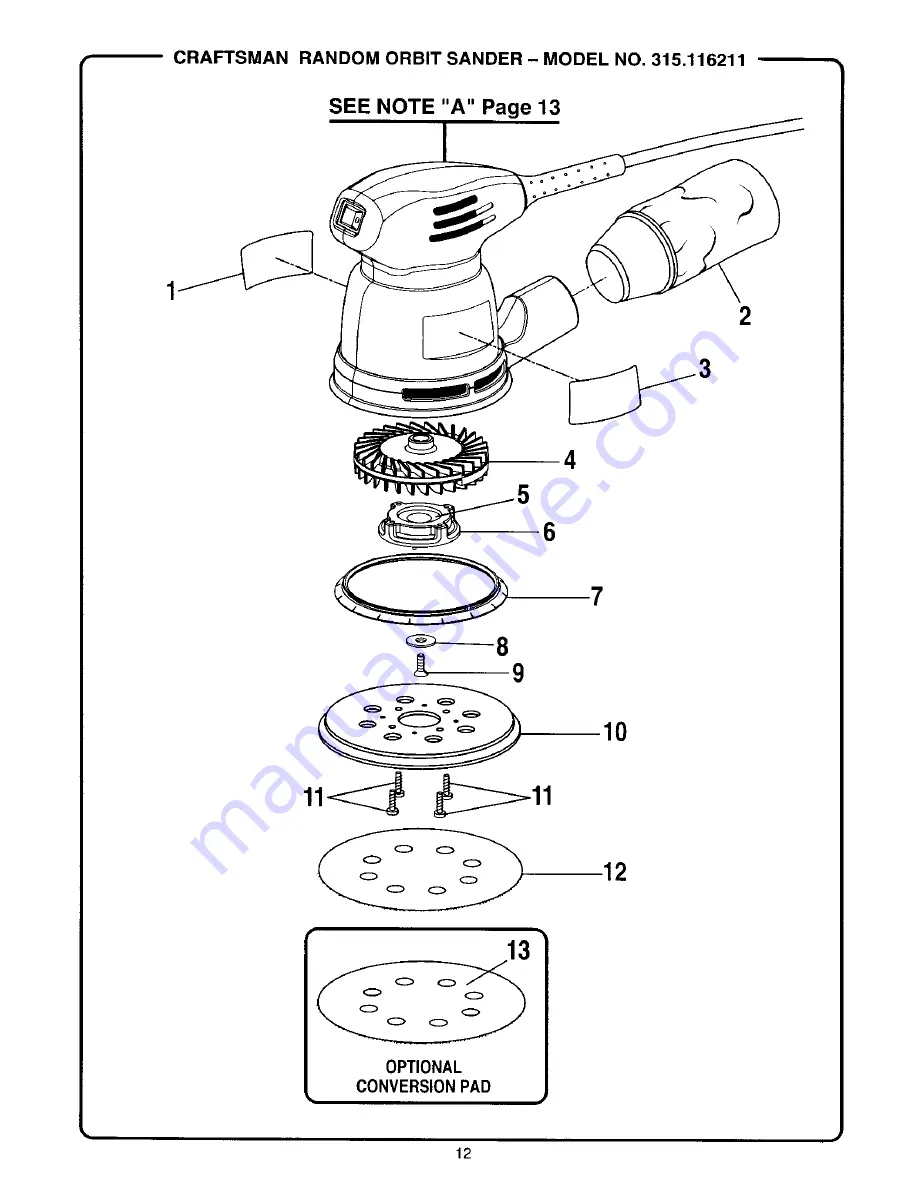 Craftsman 315.116211 Owner'S Manual Download Page 12