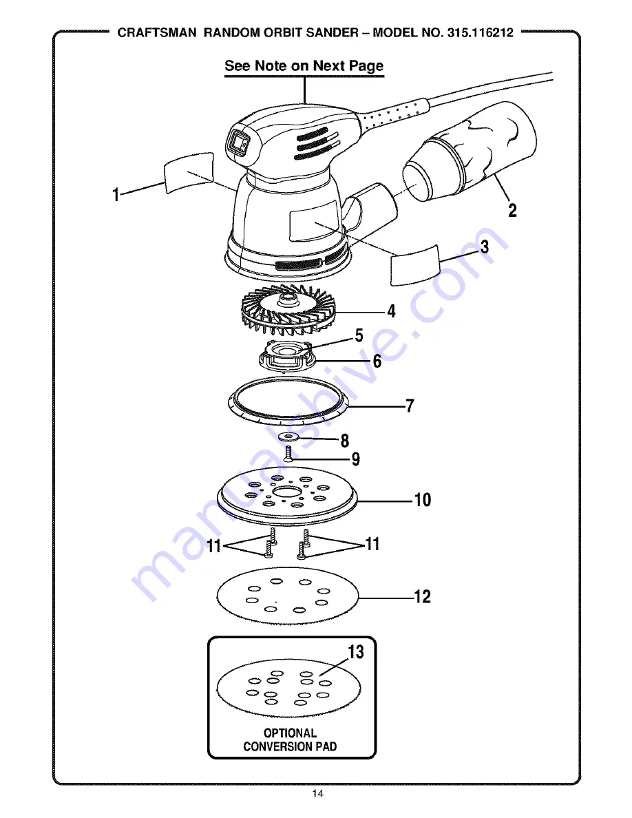 Craftsman 315.116212 Скачать руководство пользователя страница 14