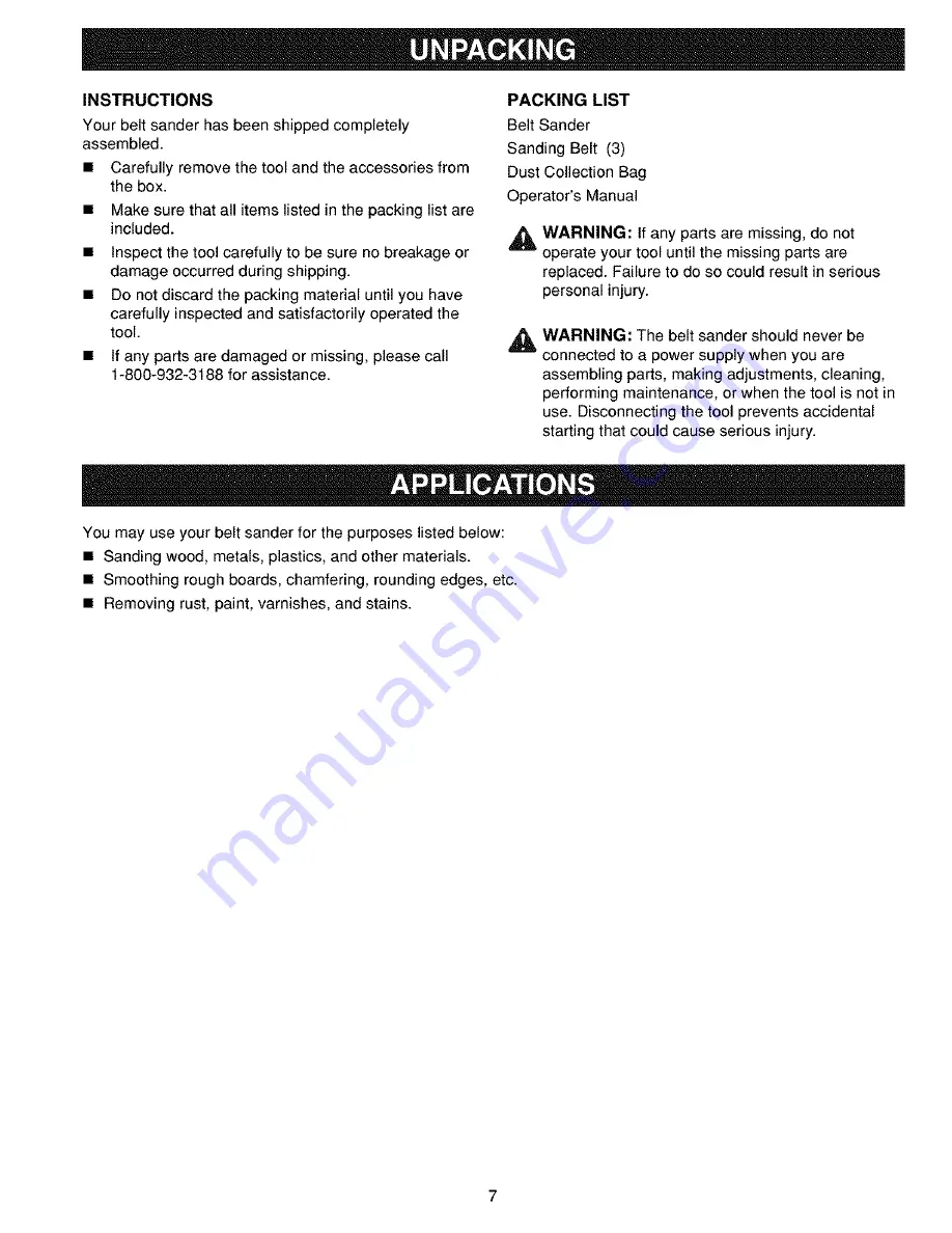 Craftsman 315.117250 Operator'S Manual Download Page 7