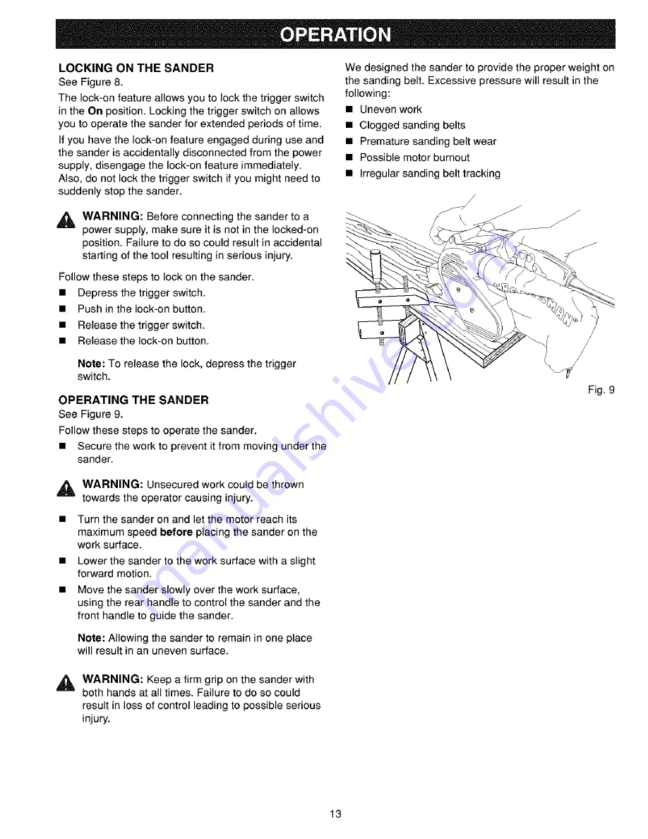 Craftsman 315.117250 Operator'S Manual Download Page 13