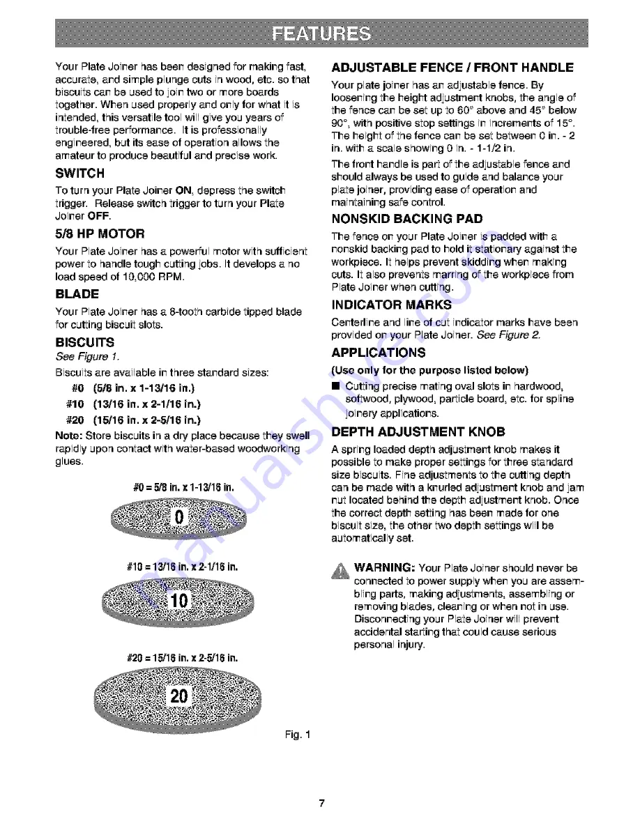 Craftsman 315.175011 Operator'S Manual Download Page 7