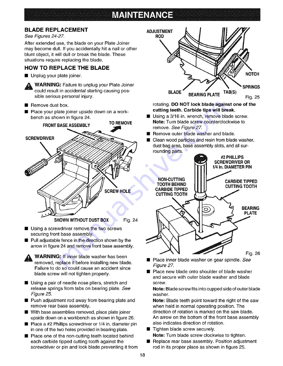 Craftsman 315.175011 Operator'S Manual Download Page 18