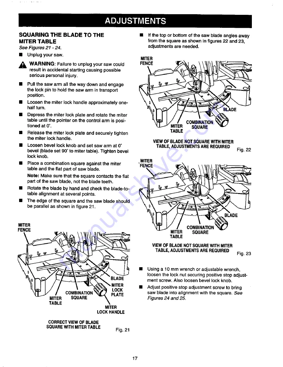 Craftsman 315.21213 Owner'S Manual Download Page 17