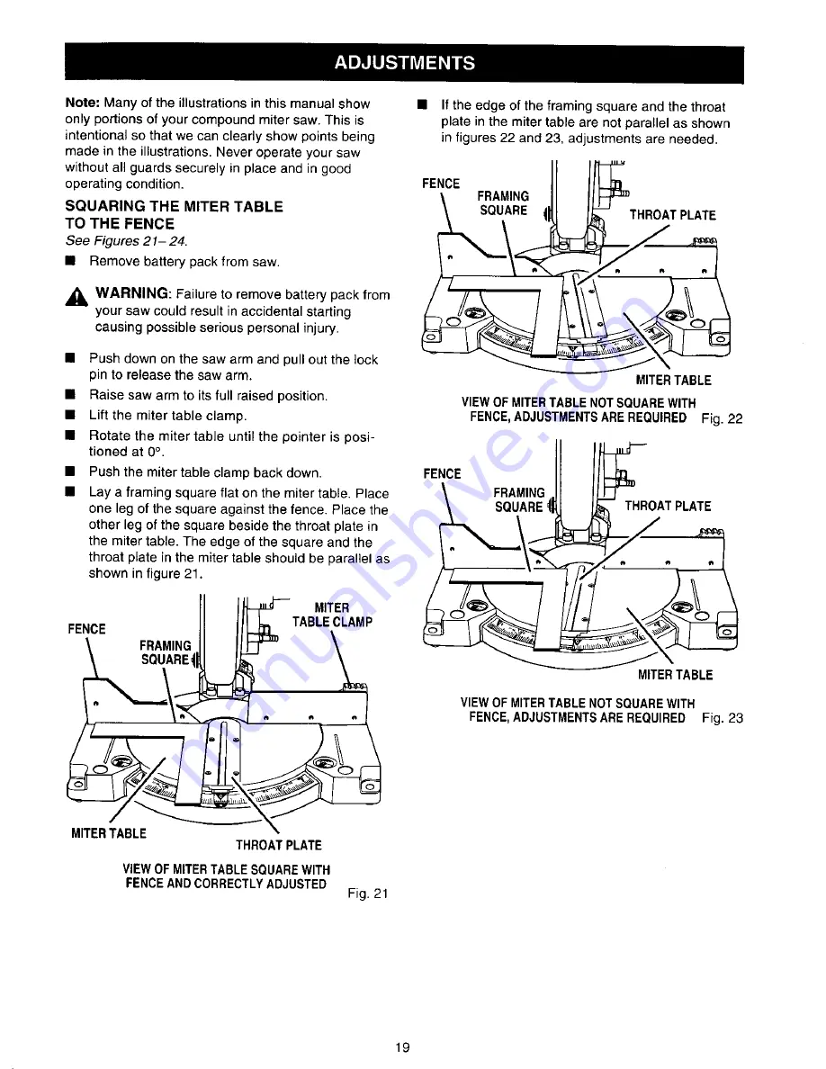 Craftsman 315.212180 Owner'S Manual Download Page 19