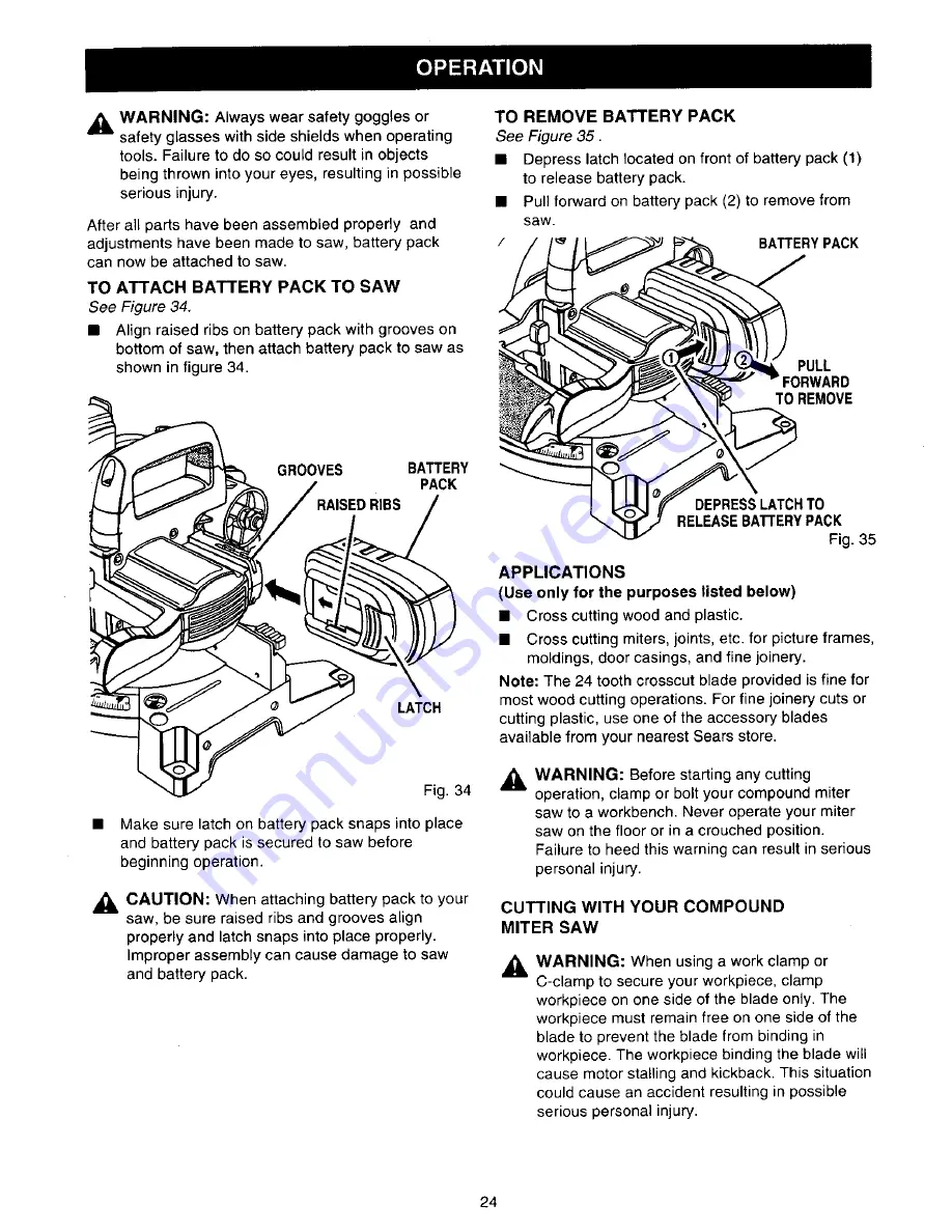 Craftsman 315.212180 Owner'S Manual Download Page 24