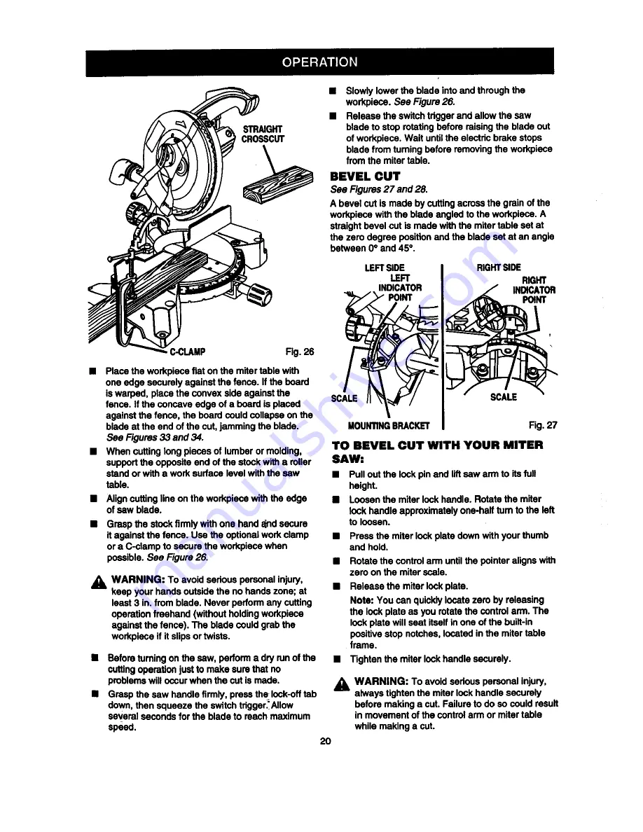 Craftsman 315.2121O0 Owner'S Manual Download Page 20