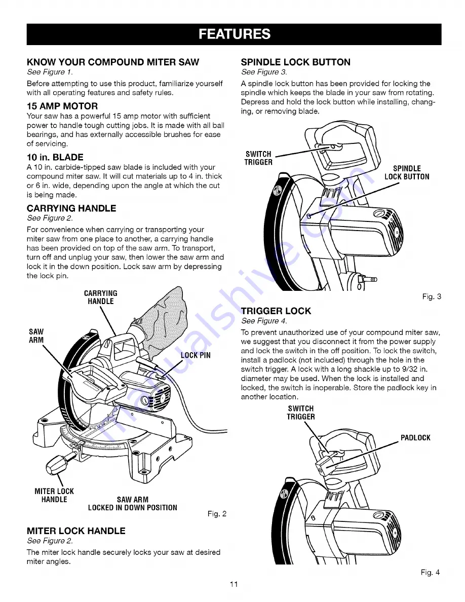 Craftsman 315.212340 Operator'S Manual Download Page 11