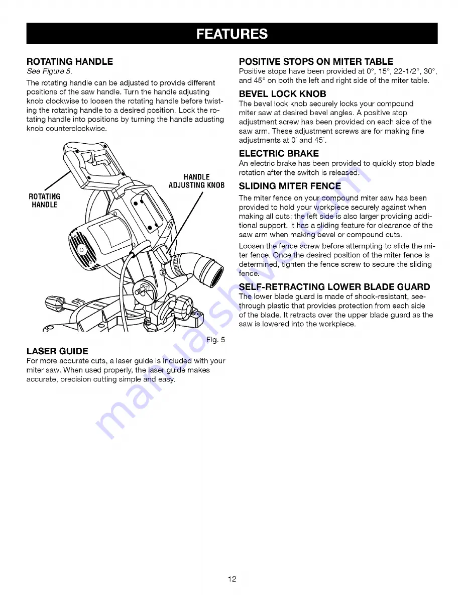 Craftsman 315.212340 Operator'S Manual Download Page 12