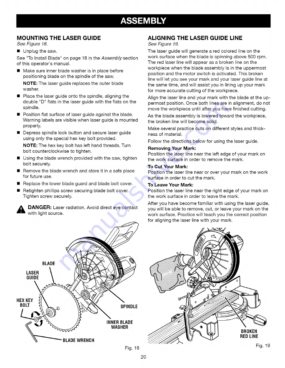 Craftsman 315.212340 Operator'S Manual Download Page 20