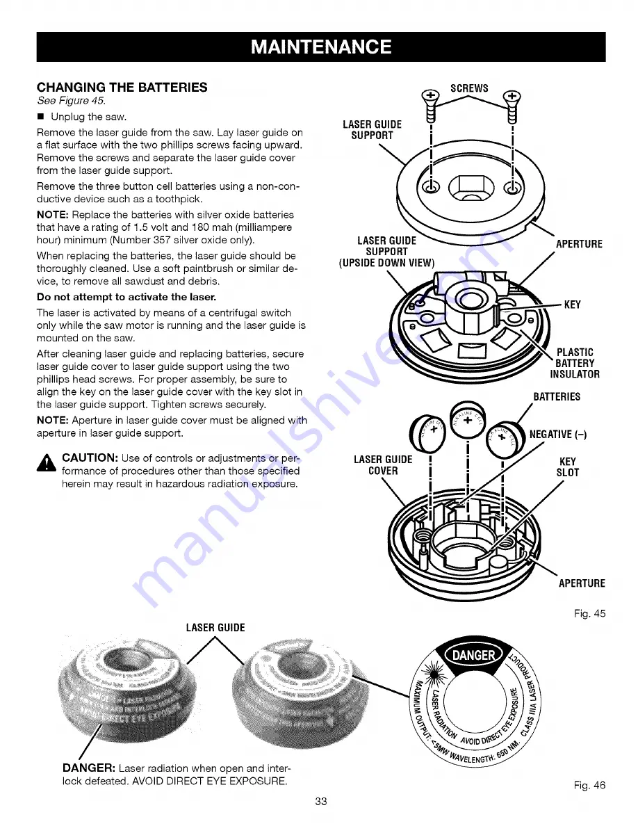 Craftsman 315.212340 Operator'S Manual Download Page 33