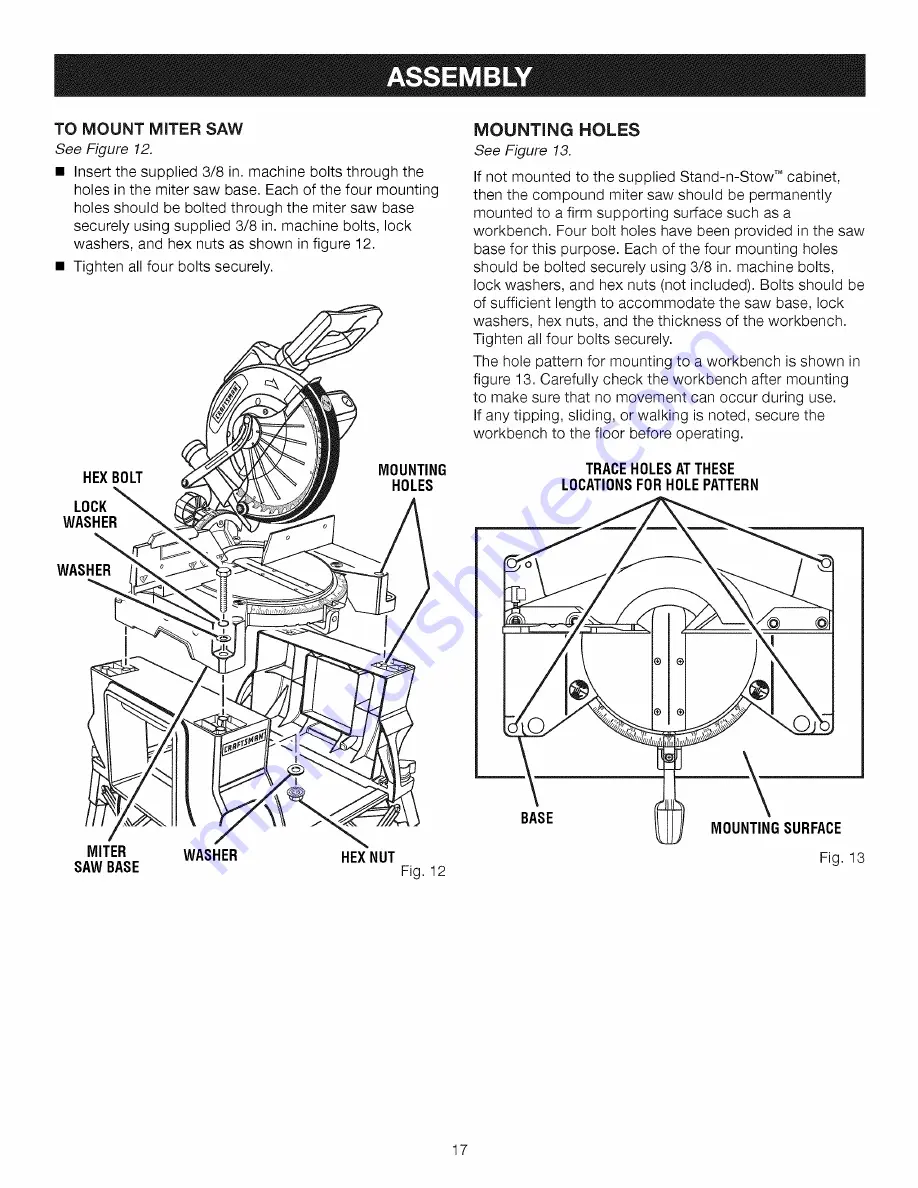 Craftsman 315.212380 Operator'S Manual Download Page 17