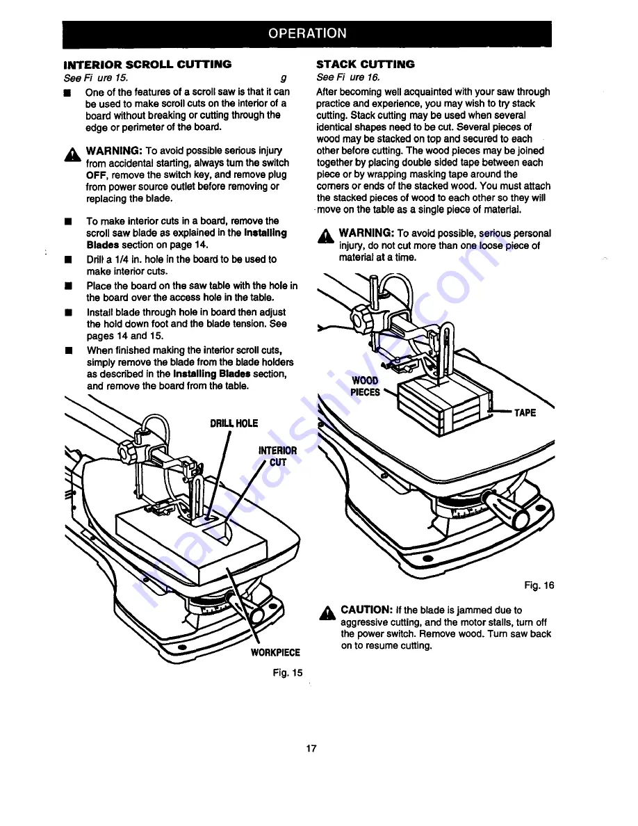 Craftsman 315.216230 Owner'S Manual Download Page 17