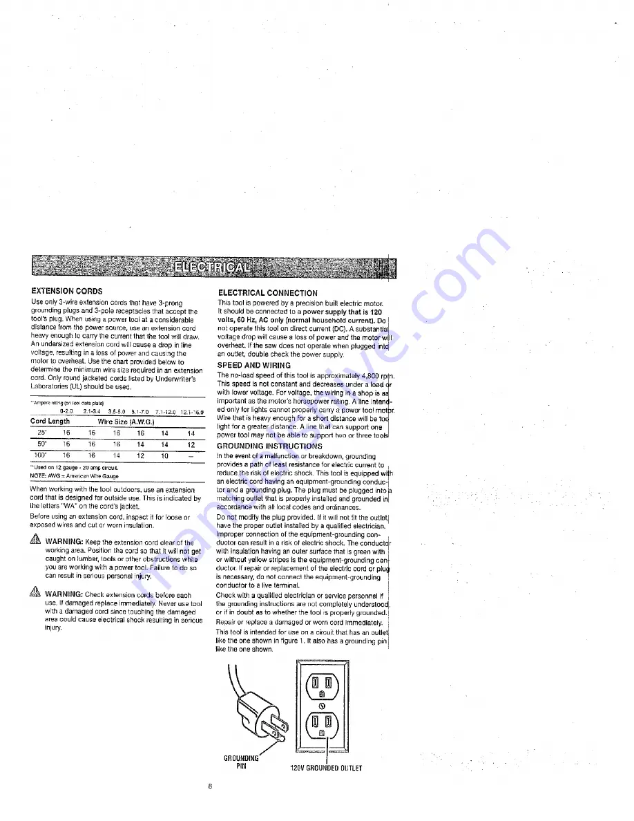 Craftsman 315.218060 Operator'S Manual Download Page 8