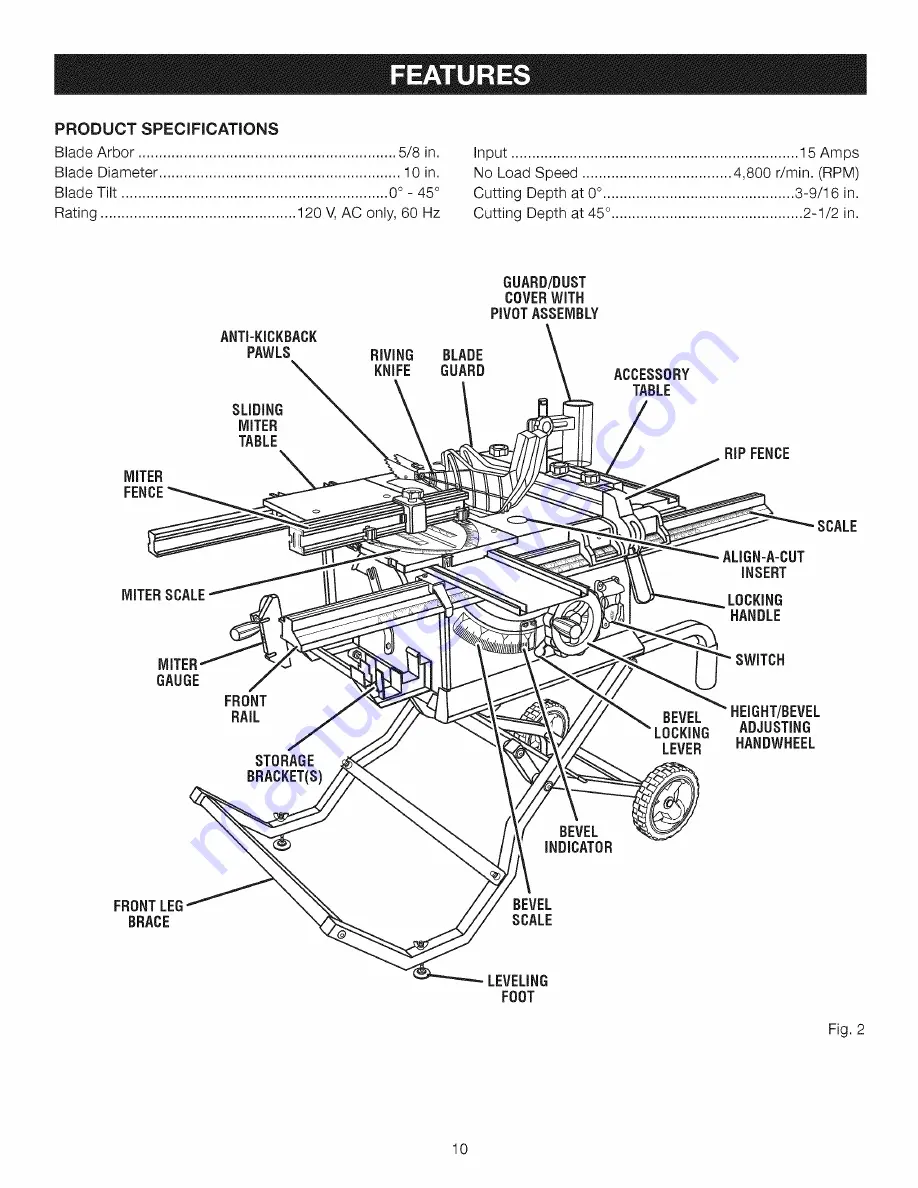 Craftsman 315.218291 Скачать руководство пользователя страница 10