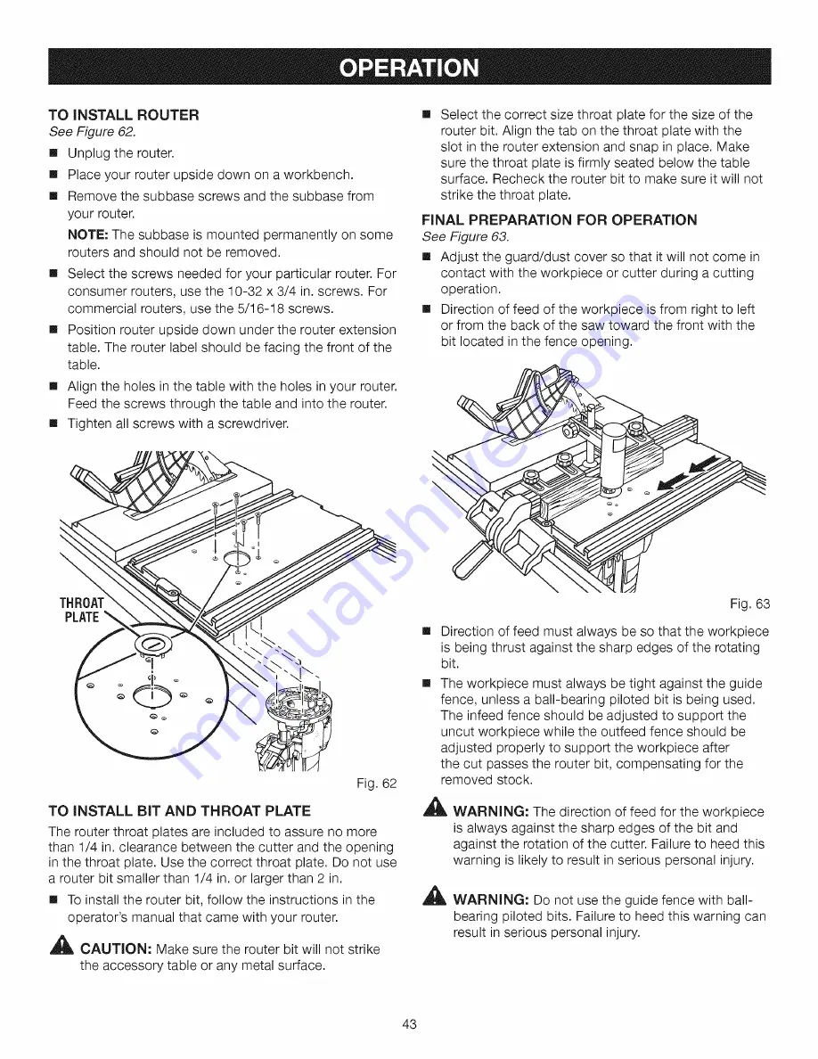 Craftsman 315.218291 Operator'S Manual Download Page 43