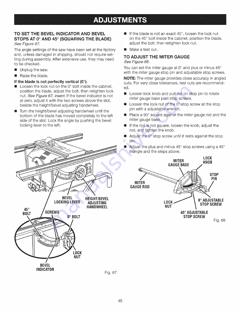 Craftsman 315.218291 Operator'S Manual Download Page 45