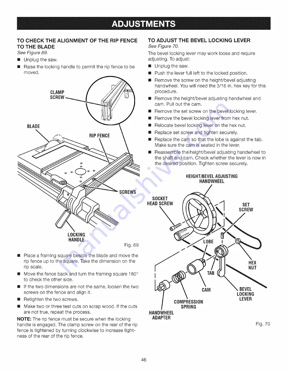 Craftsman 315.218291 Скачать руководство пользователя страница 46