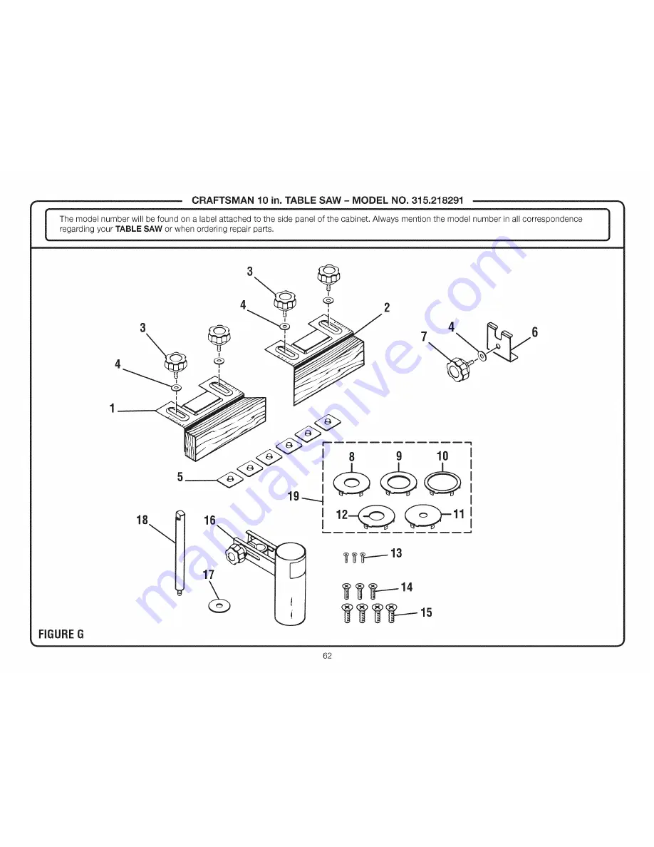 Craftsman 315.218291 Скачать руководство пользователя страница 62