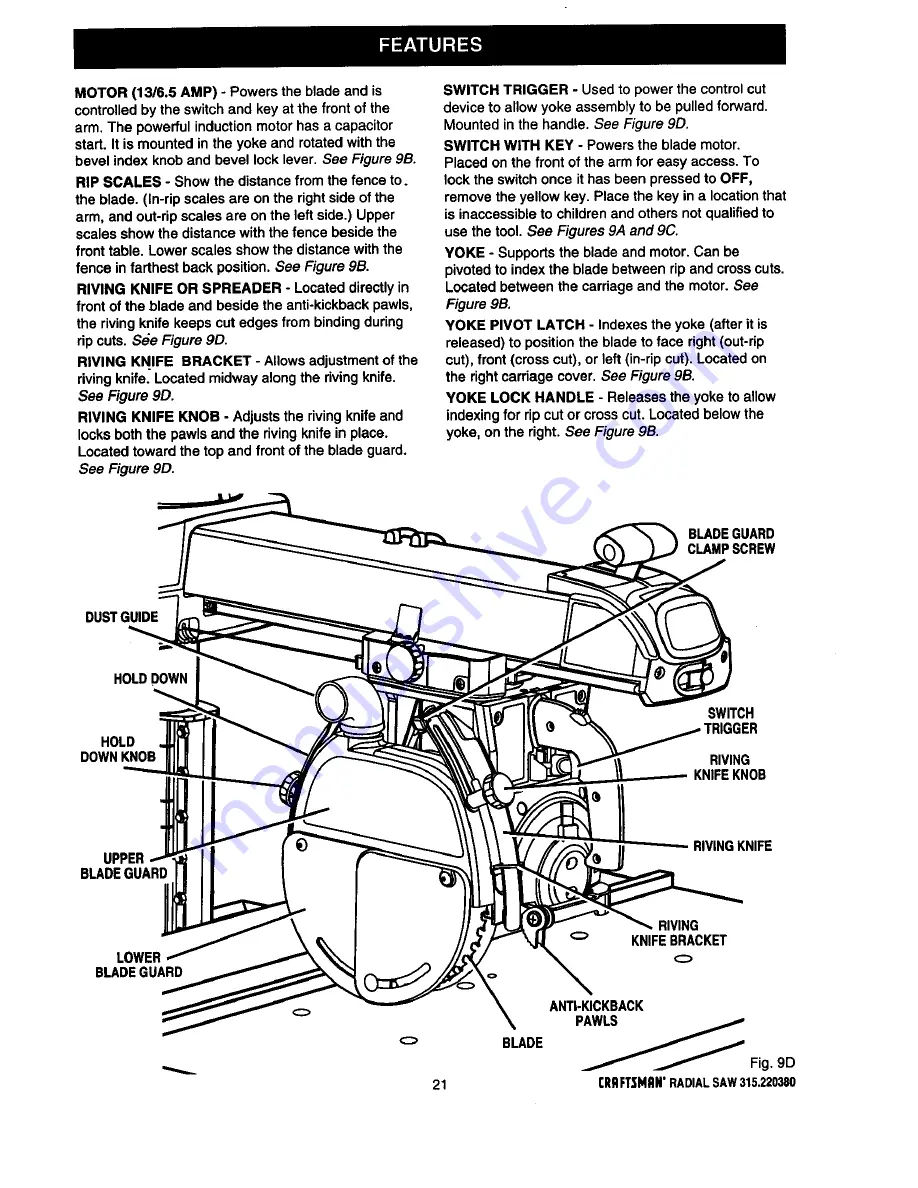 Craftsman 315.220100 Скачать руководство пользователя страница 21