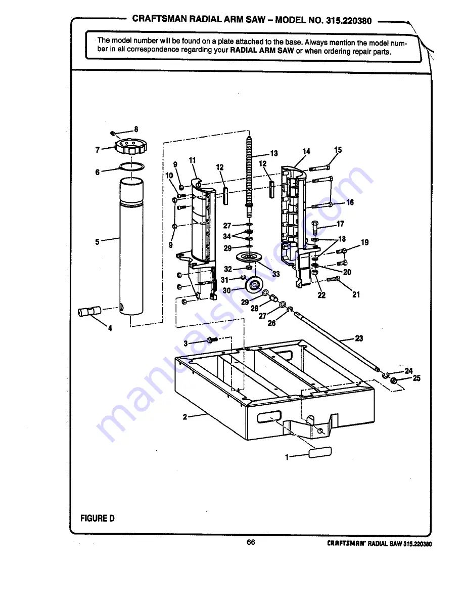 Craftsman 315.220100 Скачать руководство пользователя страница 66